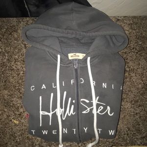 Grey hollister hoodie